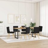 Maison Chic Jedilni stoli - Vzorci stoli 6 kosov črno blago A1117, (22032593) | Shoptok.si