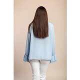 Fenzy Plus Size Bluza S Volanima, Svijetloplava | shoptok.hr