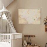  Slika - Bright Night - Moon Accompanied by Many Stars on a Light Background 120x80 Premium Print | shoptok.hr