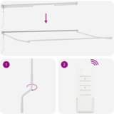 vidaXL Automatska uvlačiva tenda višebojna pruga 400x300 cm | shoptok.hr