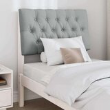 vidaXL tapecirani uzglavlje svijetlo siva 80 cm čvrsto borovo drvo | shoptok.hr