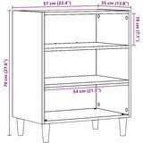 vidaXL Komoda boja staro drvo 57x35x75 cm od konstruiranog drva | shoptok.hr