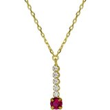 Victoria Cruz shine fuchsia gold ogrlica sa swarovski kristalima ( a4668-21dg ) | ePonuda.com