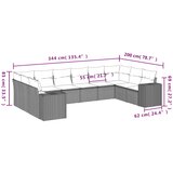  10-dijelni set vrtnih sofa poliratan s jastucima svijetlosivi | shoptok.hr