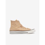 Converse Beige Women's Suede Ankle Sneakers Chuck Taylor A - Women's