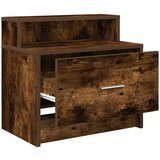 vidaXL Noćni ormarić s ladicom dimljeni hrast 51x31x47 cm | shoptok.hr
