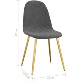  Jedilni stoli 4 kosi temno siv žamet | Shoptok.si