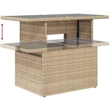 vidaXL Vrtna sedežna garnitura 7-delna z blazinami bež poli ratan | Shoptok.si
