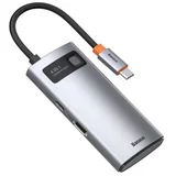 Metal Gleam Series 4-in-1 Multifunctional Type-C HUB Docking Station Gray(Type-C to HDMI+USB3.0+USB2.0+PD)