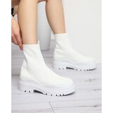 Resti White women's flat-heeled boots Seritis - Footwear | ePonuda.com
