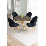 Hanah home Set trpezarijskog stola i stolica (5 delova) Mos Anthracite Gold | Eponuda.com