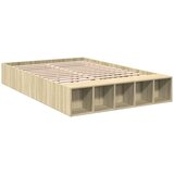  Okvir za krevet boja hrasta 120x190 cm od konstruiranog drva Smeđa 120 x 190 cm | shoptok.hr