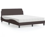 vidaXL Krevet s madracem tamnosmeđi 120 x 200 cm od tkanine Cijene