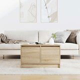vidaXL Kavna mizica s predali sonoma hrast 70,5x70x40 cm | Shoptok.si
