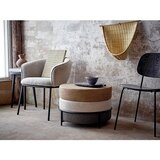 Bloomingville Črn/svetlo siv tekstilen jedilni stol z nasloni za roke Cortone – | Shoptok.si