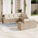 vidaXL 7-dijelni set vrtnih sofa od poliratana s jastucima bež | shoptok.hr