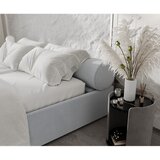 Maison de Rêve Svetlo siva oblazinjena zakonska postelja s prostorom za shranjevanje z letvenim dnom 140x200 cm Solvo – | Shoptok.si