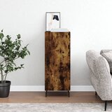 vidaXL Komoda dimljeni hrast 34,5x34x90 cm inženirski les | Shoptok.si