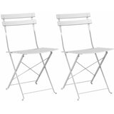  Sklopiva stolica za vrt 2 pcs Bijelo 42 x 46 x 82cm Metal | shoptok.hr