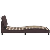  Posteljni okvir brez vzmetnice temno rjav 100x200 cm blago, (21791632) | Shoptok.si