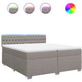  The Living Store Box spring postelja z vzmetnico taupe 200x200 cm blago - Box Spring Postelja, (21496959) | Shoptok.si