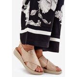Boto Women's Sandals Made Of Eco Leather Gold Tosmelia | Shoptok.si
