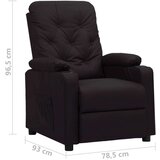  Fotelja na podizanje od umjetne kože crna - Crna 1 | shoptok.hr