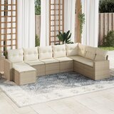  8-dijelni set vrtnih sofa od poliratana s jastucima bež | shoptok.hr