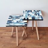 Hanah home 2Shp82 - blue bluenavy bluewhite nesting table (2 pieces) | ePonuda.com