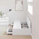  S uzglavljem s ladicama Bijelo 80 x 200 cm Konstruirano drvo | shoptok.hr