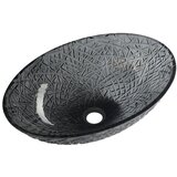 Sapho Črn steklen umivalnik 50x36 cm Purus – Cene