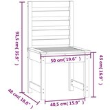  Vrtne stolice 2 kom 40 5x48x91 5 cm od masivnog drva duglazije | shoptok.hr