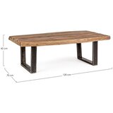 BIZZOTTO Črna/v naravni barvi klubska mizica z mizno ploščo iz akacije 70x120 cm Elmer – | Shoptok.si