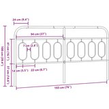  Metalno zamjensko uzglavlje crno 193 cm | shoptok.hr