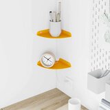  Lebdeća polica s policom s pohranom 2 pcs Žuta 15 x 15 x 2 cm - žuta boja senfa 15 cm 2 | shoptok.hr