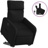  Naslonjač na podizanje od tkanine crni | shoptok.hr