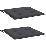  Jastuci za vrtne stolice 2 kom antracit 50x50x4 cm od tkanine | shoptok.hr