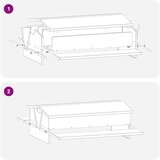 vidaXL Hranilka za piške s pedali Oljčno zelena 75 x 53 x 20,5 cm | Shoptok.si