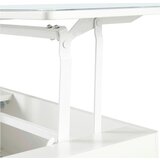Livetastic klubska miza, 70/60/40,5-65,5 cm črna, bela | Shoptok.si