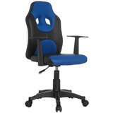 MID.YOU Mladinski Vrtljiv Stol Kid Racer Al, Črna, Modra | Shoptok.si