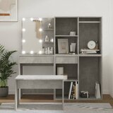  Set toaletnog stolića LED siva bojabetona od konstruiranog drva | shoptok.hr