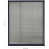  Zaslon protiv insekata za prozore antracit aluminijski 60x80 cm | shoptok.hr
