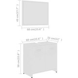  Komplet pohištva za kopalnico bel inženirski les, (20680213) | Shoptok.si