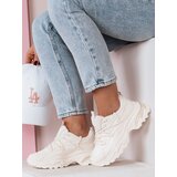 DStreet Sneakersy damskie na grubszej podeszwie SOFTLACE beżowy | Shoptok.si