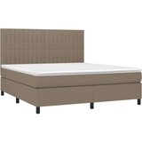  Box spring postelja z vzmetnico taupe 180x200 cm blago, (20791104) | Shoptok.si
