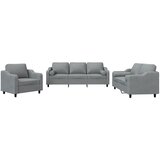  3-dijelni set sofa s jastucima svjetlosivi od tkanine | shoptok.hr