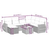 vidaXL 8-dijelni set vrtnih sofa s jastucima smeđi od poliratana | shoptok.hr