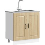  Donji ormarić za sudoper Kalmar boja hrasta 80x46x81,5cm drveni Smeđa | Shoptok.si