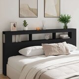 vidaXL LED uzglavlje crno 220x18 5x103 5 cm konstruirano drvo | shoptok.hr