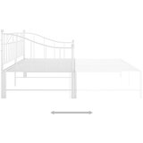  Izvlečni posteljni okvir bel iz kovine 90x200 cm, (20606439) | Shoptok.si